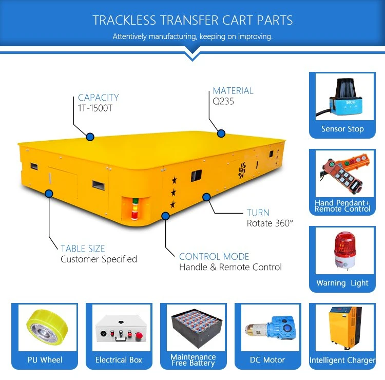 Die Mold Handling Multidirectional Automated Turning Steerable Trackless Transfer Cart