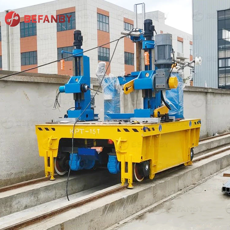 Custom Kpt Model Precast Concrete Workshop Use Material Cart on Rail Transfer