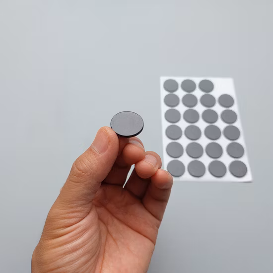 China Hot Sale Die Cut Small Piece Rubber Magnet with Type Adhesive