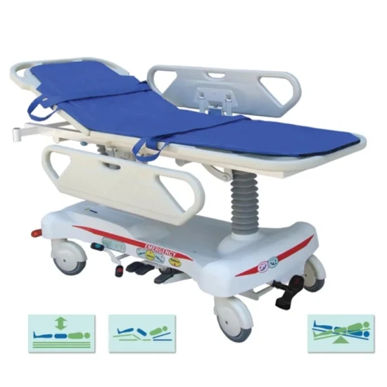 Luxurious Hydraulic Hospital Transfer Stretcher Cart Patient Transport Trolley Price